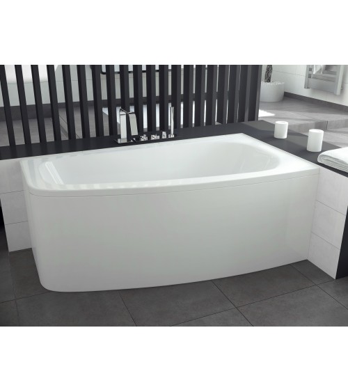 Baignoire d'angle LUNA 150 cm avec tablier