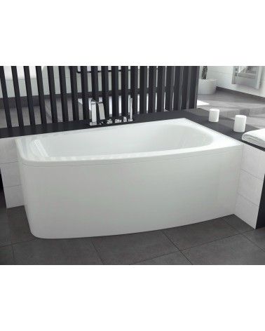 Baignoire d'angle LUNA 150 cm avec tablier