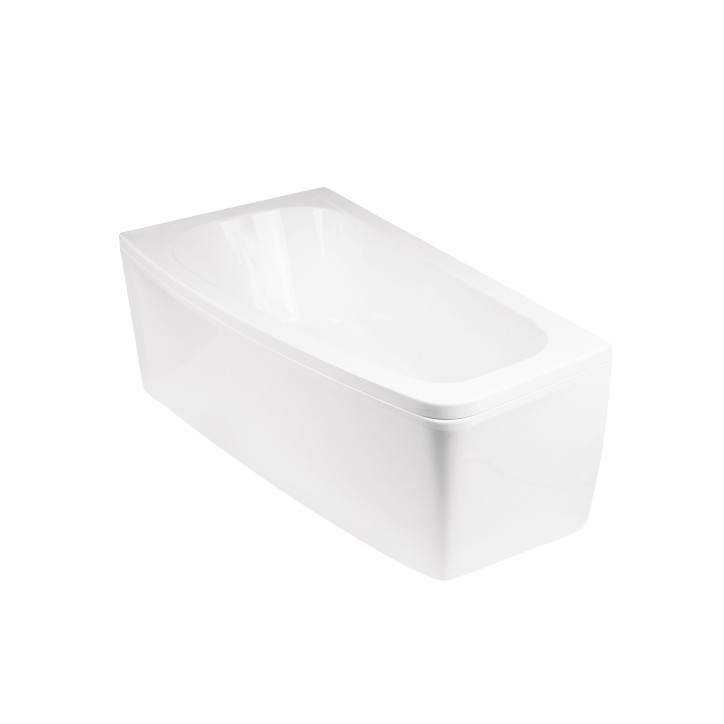 Baignoire d'angle LUNA 150 cm avec tablier