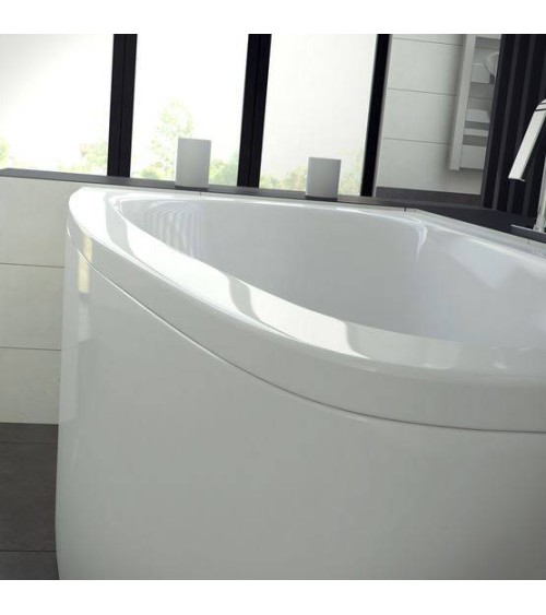 Baignoire d'angle LUNA 150 cm avec tablier