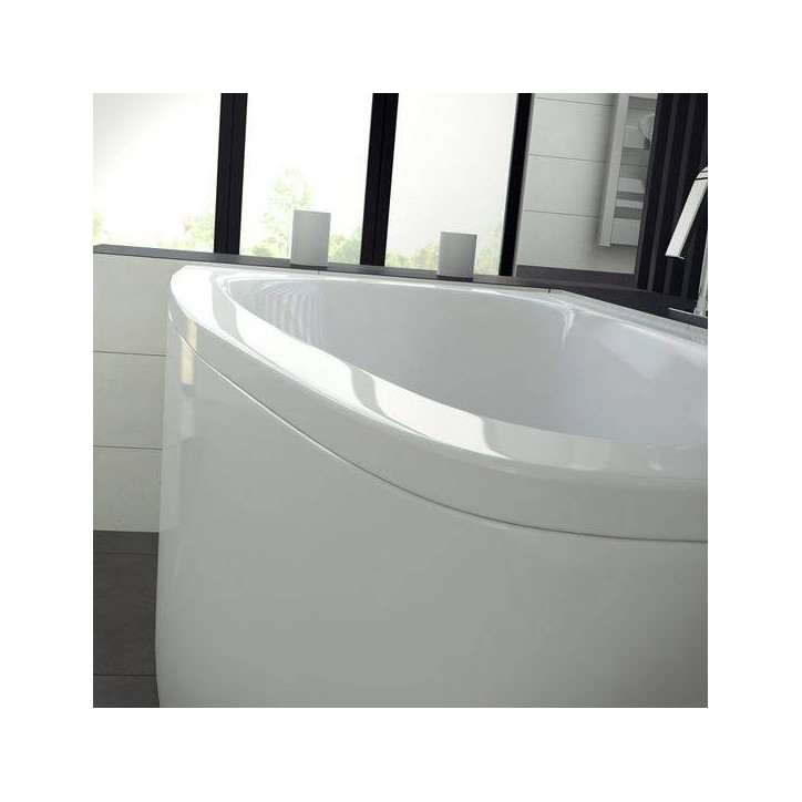Baignoire d'angle LUNA 150 cm avec tablier