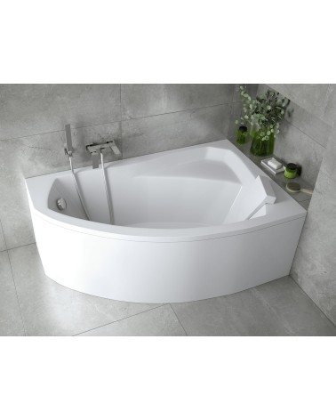 Baignoire d'angle droite RIMA 130/140/150/160/170 cm avec tablier