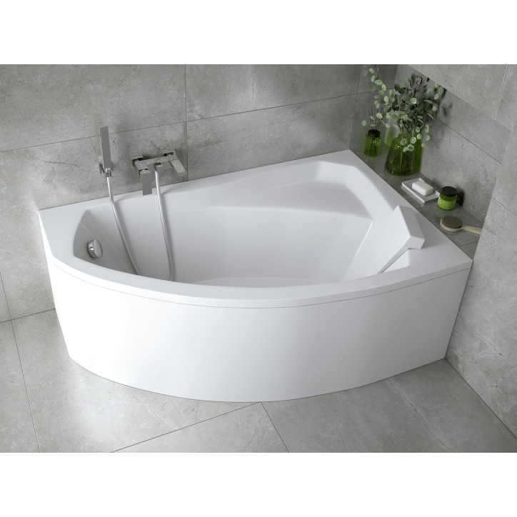 Baignoire d'angle droite RIMA 130/140/150/160/170 cm avec tablier