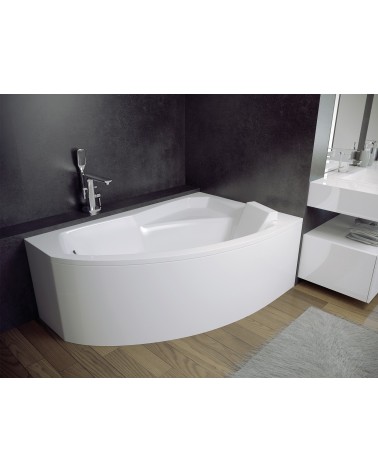 Baignoire d'angle droite RIMA 130/140/150/160/170 cm avec tablier