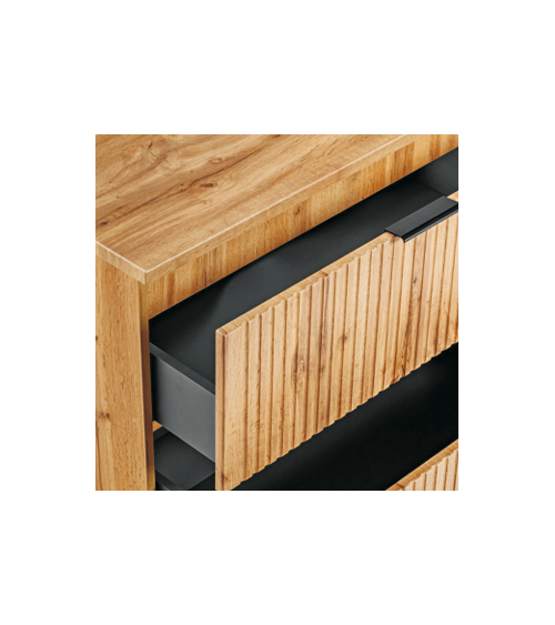 Ensemble de salle de bain Adel Oak - 2 vasques, 1 colonne