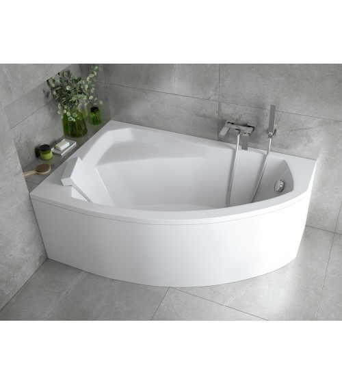 Baignoire d'angle gauche RIMA 130/140/150/160/170 cm avec tablier
