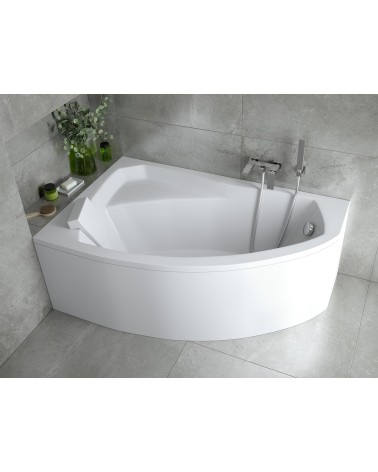 Baignoire d'angle gauche RIMA 130/140/150/160/170 cm avec tablier