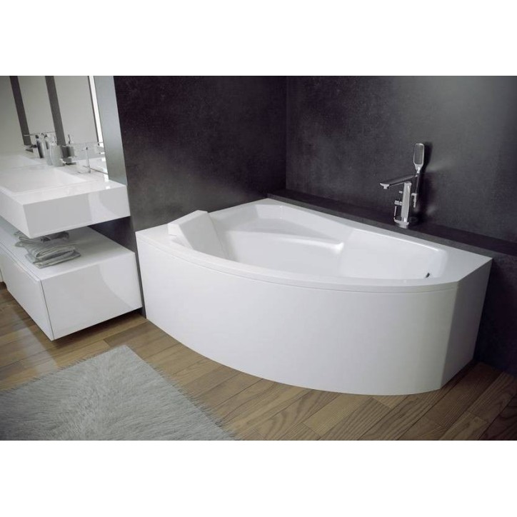 Baignoire d'angle gauche RIMA 130/140/150/160/170 cm avec tablier