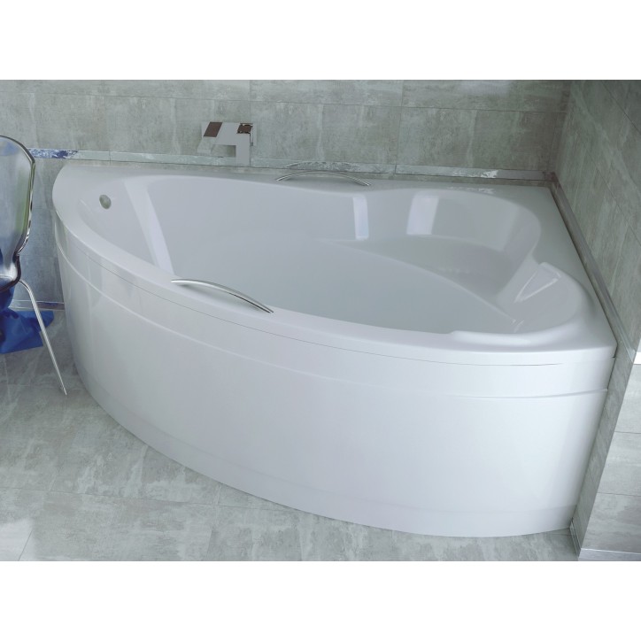 Baignoire d'angle ORIEGO MAXI 140x90 cm droite avec tablier