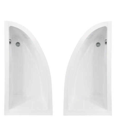 Baignoire d'angle Lordy 150 cm avec Pare baignoire angle droit