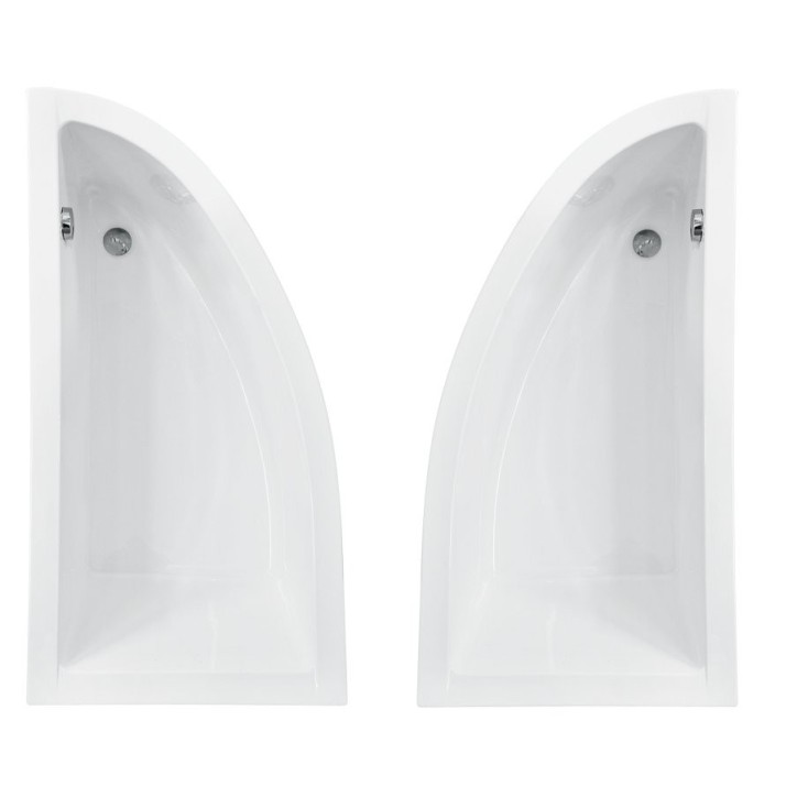 Baignoire d'angle Lordy 150 cm avec Pare baignoire angle droit