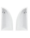 Baignoire d'angle Lordy 150 cm avec Pare baignoire angle droit