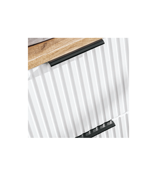 Ensemble de salle de bain Adel white - 2 vasques, 1 colonne