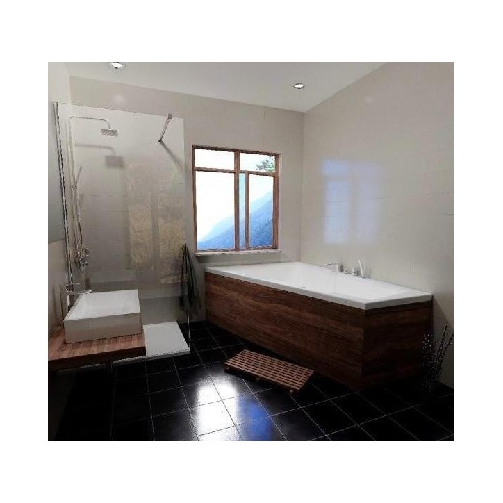 Baignoire d'angle DOPPIO 180x130 cm version Droite