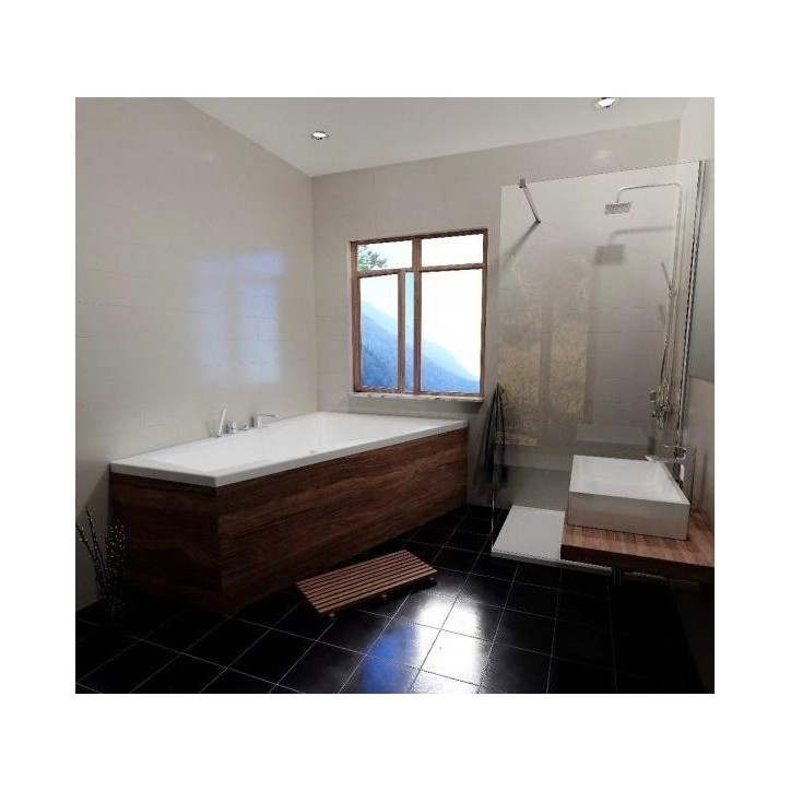 Baignoire d'angle DOPPIO 180x130 cm version gauche