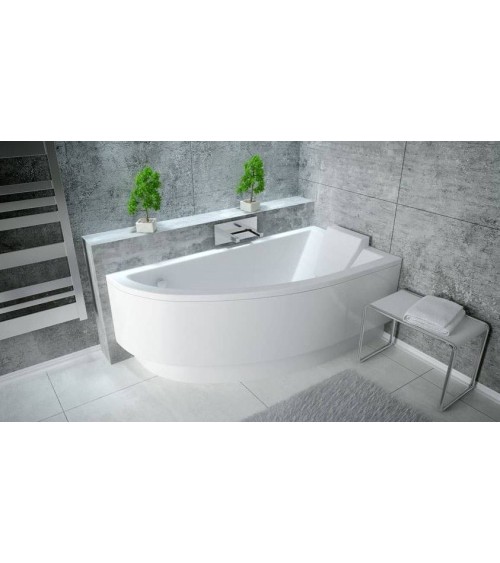 Baignoire d'angle ORIEGA 150 cm droite avec tablier