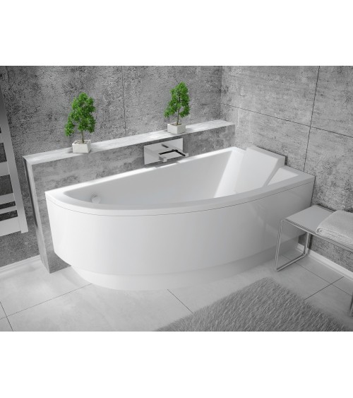 Baignoire d'angle ORIEGA 140 cm droite avec tablier