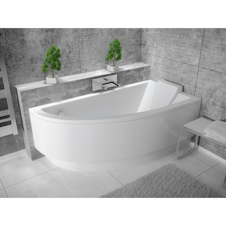 Baignoire d'angle ORIEGA 140 cm droite avec tablier