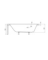 Baignoire d'angle MARINA angle GAUCHE avec tablier