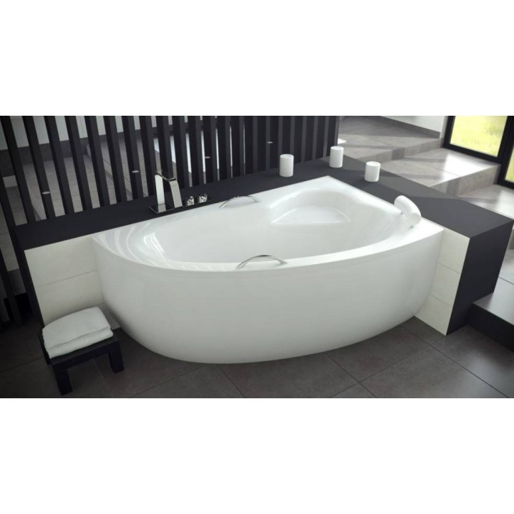 Baignoire d'angle NATALIA DROITE avec tablier