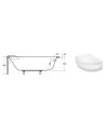 Baignoire d'angle NOVA 140/155/170cm Gauche avec tablier