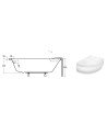 Baignoire d'angle NOVA 140/155/170cm Droite avec tablier