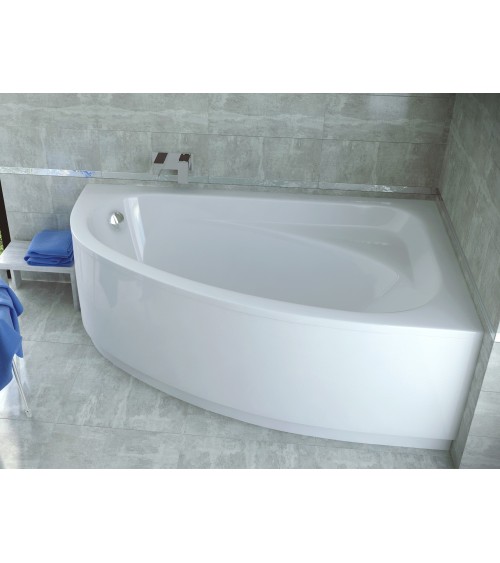 Baignoire d'angle CORNEA 140x80 cm droite avec tablier