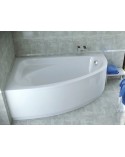 Baignoire d'angle CORNEA 140x80 cm gauche avec tablier