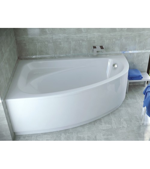 Baignoire d'angle CORNEA 140x80 cm gauche avec tablier