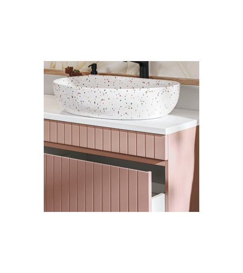 Ensemble de salle de bain Iconic Rose - 2 vasques, 1 colonne