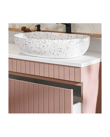 Ensemble de salle de bain Iconic Rose - 2 vasques, 1 colonne