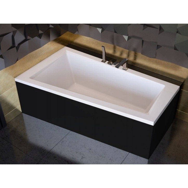 Baignoire d'angle GAUCHE INTIMA 150 ou 160 cm AVEC TABLIER NOIR