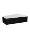 Baignoire d'angle droit INTIMA DUO en 170 ou 180 cm tablier noir
