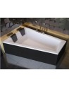 Baignoire d'angle Gauche INTIMA DUO en 170 ou 180 cm tablier noir