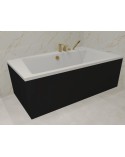 Baignoire angle droit ZIANIGI avec tablier noir