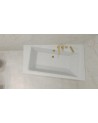 Baignoire angle droit ZIANIGI avec tablier noir