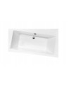 Baignoire angle droit ZIANIGI avec tablier noir
