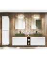 Ensemble de salle de bain Iconic White - 2 vasques, 1 colonne