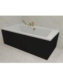 Baignoire angle gauche ZIANIGI avec tablier noir