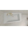 Baignoire angle gauche ZIANIGI avec tablier noir