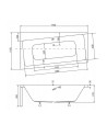 Baignoire angle gauche ZIANIGI avec tablier noir