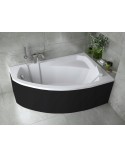 Baignoire d'angle droit RIMA 130/140/150/160/170 cm avec tablier NOIR
