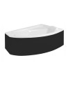 Baignoire d'angle droit RIMA 130/140/150/160/170 cm avec tablier NOIR