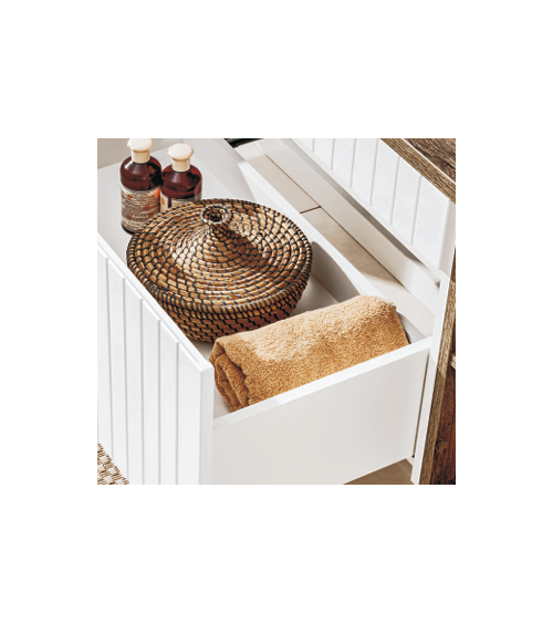 Ensemble de salle de bain Iconic White - 2 vasques, 1 colonne