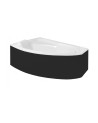 Baignoire d'angle GAUCHE RIMA 130/140/150/160/170 cm avec tablier NOIR