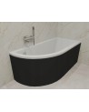 Baignoire d'angle ORIEGA 150 cm droite avec tablier noir
