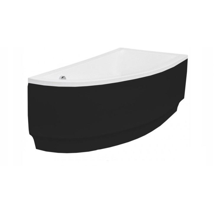 Baignoire d'angle ORIEGA 140 cm droite avec tablier noir