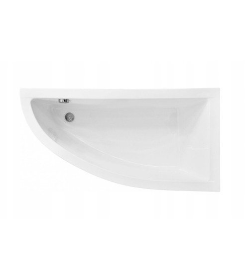 Baignoire d'angle ORIEGA 140 cm droite avec tablier noir