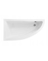 Baignoire d'angle ORIEGA 140 cm gauche avec tablier noir