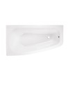 Baignoire d'angle LUNA 150 cm avec tablier noir